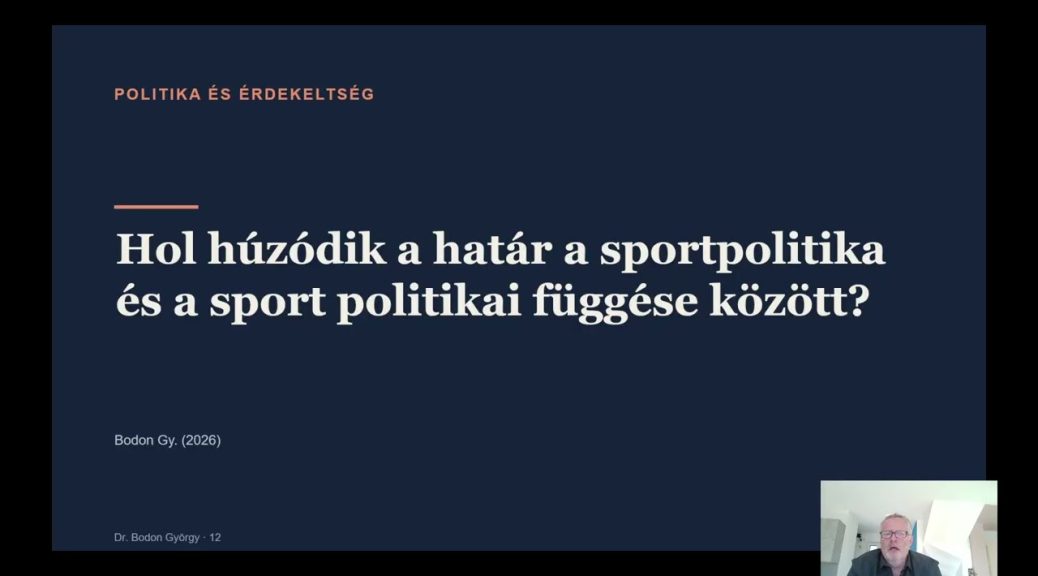A magyar sport rendszerkorrekciója 2026 - videóelőadás
